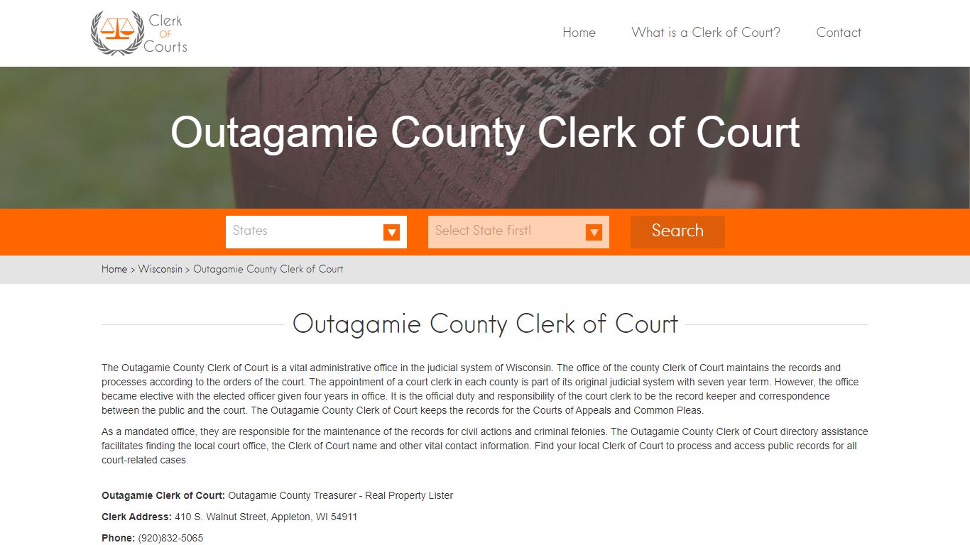 Outagamie County Clerk of Court